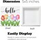Hello Spring Tulip Wooden Decorative Sign – Charming Home Décor Accent for Desk, Table, or Shelf (5 x 5 Inches)